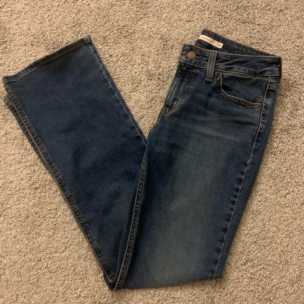 Levi's Women's Dark Indigo Straight Leg Jeans